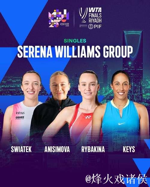 WTA年终总决赛分组出炉：萨巴伦卡与卫冕冠军高芙同组
